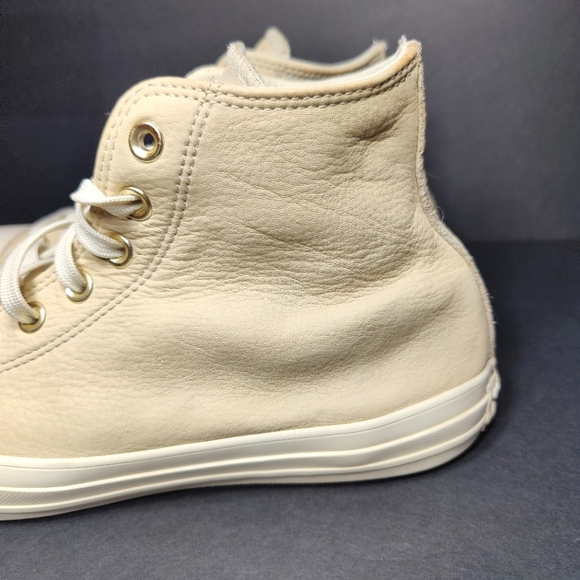 Converse Chuck Taylor All Star 70 Tonal Leather Egret High Top Women's Size 11 - Picture 6 of 8